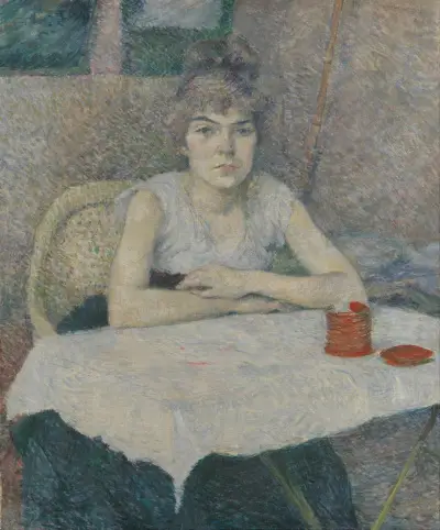 Young Woman at a Table Henri de Toulouse-Lautrec